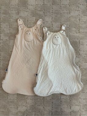 Nested Bean Neutral Sleep Sacks in Beige and Cream